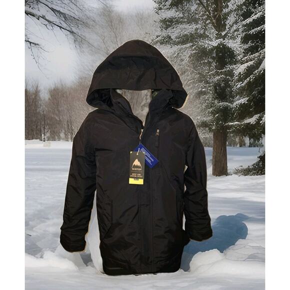 NWT! Burton YOUTH Boys Link System 3-in-1 Jacket Durashell 2L Black Size Large - Picture 1 of 13